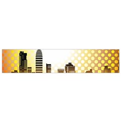 Life Urban City Scene Building Small Flano Scarf by Simbadda