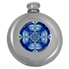 Abstract Art Artwork Fractal Design Round Hip Flask (5 Oz) by Simbadda