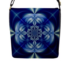 Abstract Art Artwork Fractal Design Flap Closure Messenger Bag (l) by Simbadda