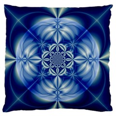 Abstract Art Artwork Fractal Design Large Flano Cushion Case (one Side) by Simbadda