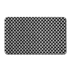 Fabric Black And White Material Magnet (rectangular) by Simbadda