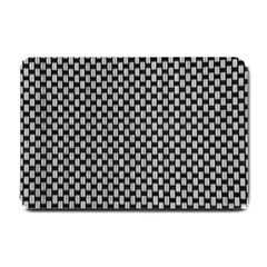 Fabric Black And White Material Small Doormat  by Simbadda