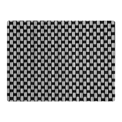 Fabric Black And White Material Double Sided Flano Blanket (mini)  by Simbadda