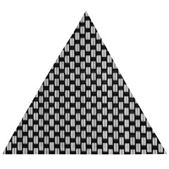 Fabric Black And White Material Wooden Puzzle Triangle by Simbadda