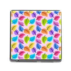 Background Abstract Leaves Color Memory Card Reader (square 5 Slot) by Simbadda