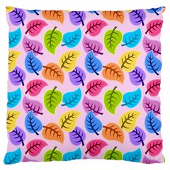 Background Abstract Leaves Color Large Cushion Case (one Side) by Simbadda