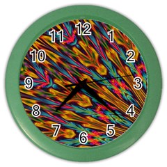 Background Abstract Texture Color Wall Clock by Simbadda