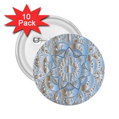 Mandala Floral Line Art Decorative 2 25  Buttons (10 Pack) 