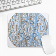 Mandala Floral Line Art Decorative Large Mousepads by Simbadda