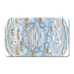 Mandala Floral Line Art Decorative Magnet (rectangular) by Simbadda