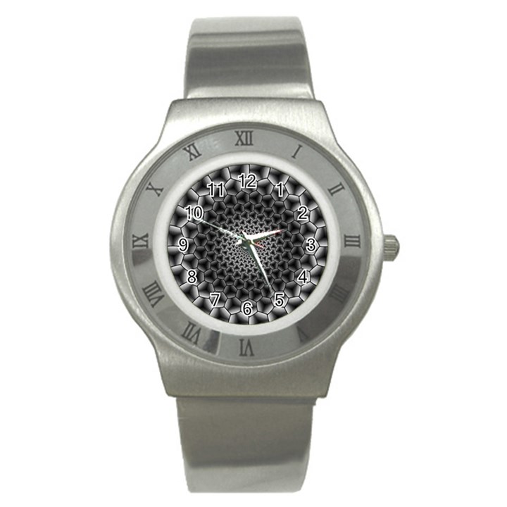 Pattern Abstract Graphic District Stainless Steel Watch