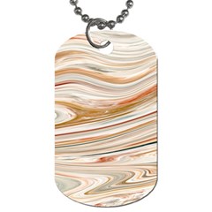 Brown And Yellow Abstract Painting Dog Tag (one Side) by Simbadda