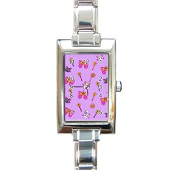 Moon Rectangle Italian Charm Watch by Mezalola