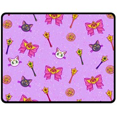 Moon Fleece Blanket (medium)  by Mezalola