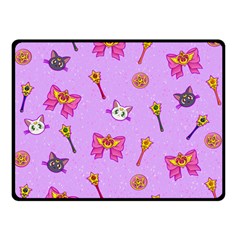 Moon Double Sided Fleece Blanket (small)  by Mezalola