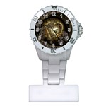 Wonderful Elegant Steampunk Heart, Beautiful Clockwork Plastic Nurses Watch Front