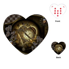 Wonderful Elegant Steampunk Heart, Beautiful Clockwork Playing Cards Single Design (heart) by FantasyWorld7