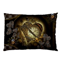 Wonderful Elegant Steampunk Heart, Beautiful Clockwork Pillow Case by FantasyWorld7