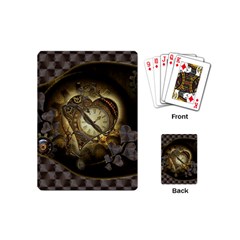 Wonderful Elegant Steampunk Heart, Beautiful Clockwork Playing Cards Single Design (mini) by FantasyWorld7