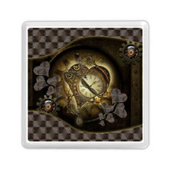 Wonderful Elegant Steampunk Heart, Beautiful Clockwork Memory Card Reader (square) by FantasyWorld7