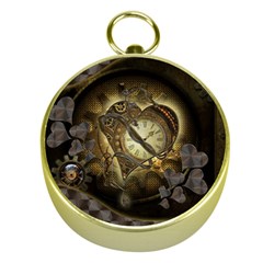 Wonderful Elegant Steampunk Heart, Beautiful Clockwork Gold Compasses by FantasyWorld7