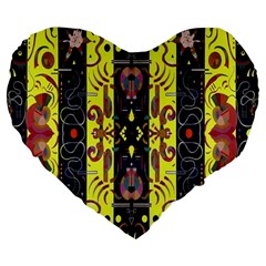 K 1 Large 19  Premium Flano Heart Shape Cushions by ArtworkByPatrick