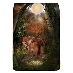 Awesome Wolf In The Darkness Of The Night Removable Flap Cover (s) by FantasyWorld7