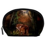 Awesome Wolf In The Darkness Of The Night Accessory Pouch (Large) Front