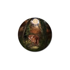 Awesome Wolf In The Darkness Of The Night Golf Ball Marker (4 Pack) by FantasyWorld7