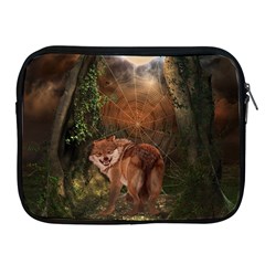 Awesome Wolf In The Darkness Of The Night Apple Ipad 2/3/4 Zipper Cases by FantasyWorld7