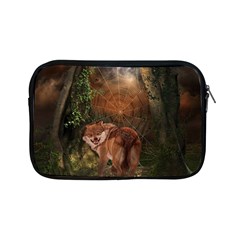 Awesome Wolf In The Darkness Of The Night Apple Ipad Mini Zipper Cases by FantasyWorld7