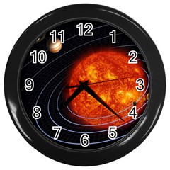 Solar System Planet Planetary System Wall Clock (black) by Sudhe