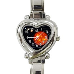 Solar System Planet Planetary System Heart Italian Charm Watch by Sudhe