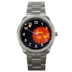 Solar System Planet Planetary System Sport Metal Watch by Sudhe