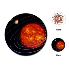 Solar System Planet Planetary System Playing Cards Single Design (round) by Sudhe