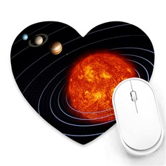 Solar System Planet Planetary System Heart Mousepads by Sudhe