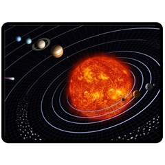 Solar System Planet Planetary System Fleece Blanket (large)  by Sudhe