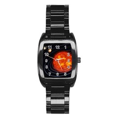 Solar System Planet Planetary System Stainless Steel Barrel Watch by Sudhe