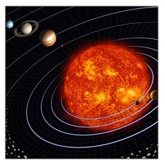 Solar System Planet Planetary System Large Satin Scarf (square) by Sudhe