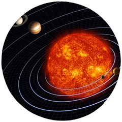 Solar System Planet Planetary System Wooden Puzzle Round by Sudhe