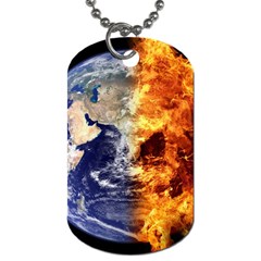 Earth World Globe Universe Space Dog Tag (two Sides) by Sudhe