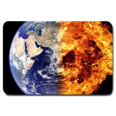 Earth World Globe Universe Space Large Doormat  by Sudhe