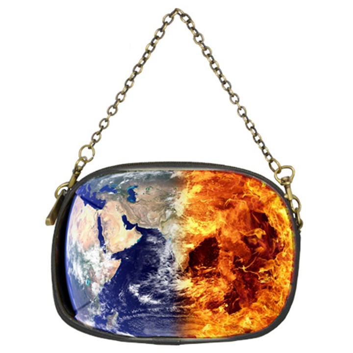 Earth World Globe Universe Space Chain Purse (Two Sides)