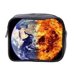 Earth World Globe Universe Space Mini Toiletries Bag (two Sides) by Sudhe