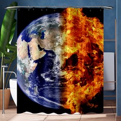 Earth World Globe Universe Space Shower Curtain 60  X 72  (medium)  by Sudhe