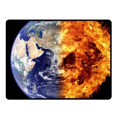 Earth World Globe Universe Space Double Sided Fleece Blanket (small)  by Sudhe