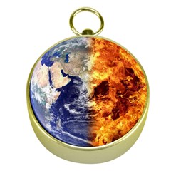 Earth World Globe Universe Space Gold Compasses by Sudhe