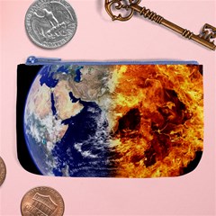 Earth World Globe Universe Space Large Coin Purse by Sudhe