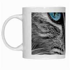 Cat Animal Cat Portrait Mackerel White Mugs by Sudhe