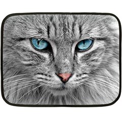 Cat Animal Cat Portrait Mackerel Fleece Blanket (mini) by Sudhe